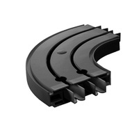 ŁUK KOŃCOWY do Szyn Karniszy Sufitowych PCV 2-torowy KOMPLET PRAWY i LEWY