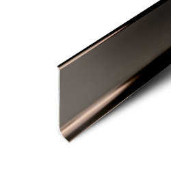 Listwa Przypodłogowa Aluminiowa Cokół Przypodłogowy Aluminiowy 100mm 2m KAWA