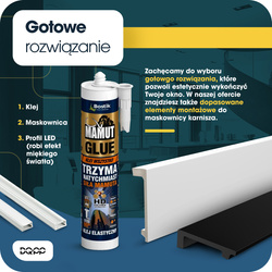 Listwa Karniszowa Maskująca Karnisz 10cm Czarna 2m