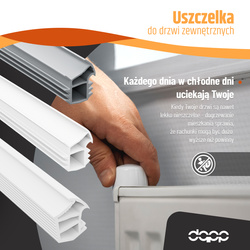 Uszczelka drzwiowa do drzwi zewnętrznych ościeżnicy stalowej KA-88 SZARA