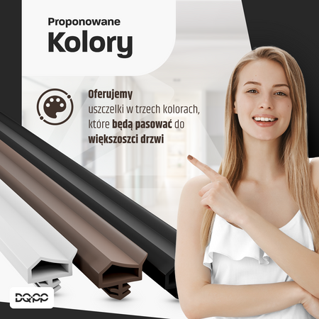 Uszczelka KD-14 12x5mm TPS BRĄZOWA do Drzwi Zewnętrznych i Wewnętrznych - do Drzwi Drewnianych Ościeżnic i Futryn