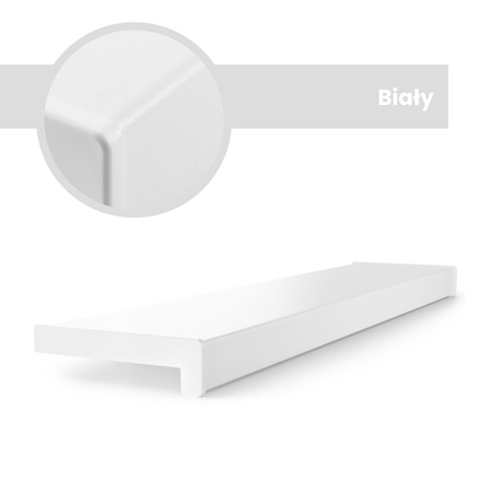 Parapet Wewnętrzny Komorowy PCV BIAŁY Szerokość 35cm + zaślepki GRATIS