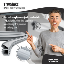 Uszczelka drzwiowa do drzwi zewnętrznych ościeżnicy stalowej KA-88 SZARA