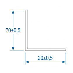 Kątownik PCV Samoprzylepny Wewnętrzny Narożnik 20x20mm BIAŁY 2m 