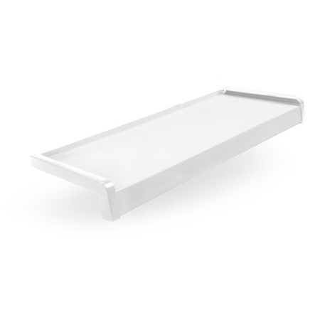 Parapet Zewnętrzny Aluminiowy ALU Biały RAL 9016 Szerokość 25cm z Zaślepkami PCV GRATIS