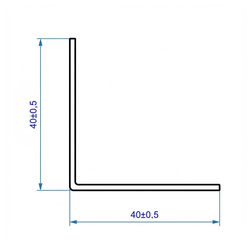 Kątownik PCV Samoprzylepny Zewnętrzny Narożnik 40x40mm BIAŁY 2m 