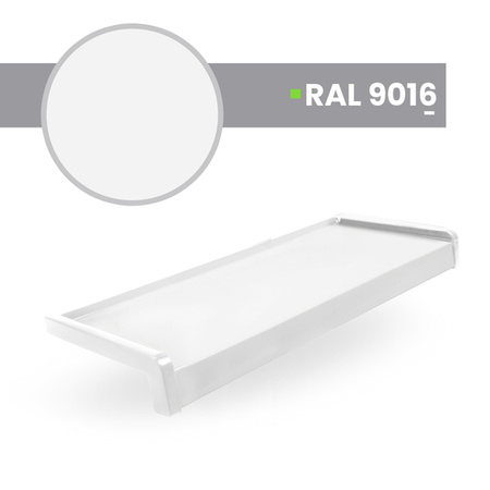 Parapet Zewnętrzny Aluminiowy ALU Biały RAL 9016 Szerokość 20cm