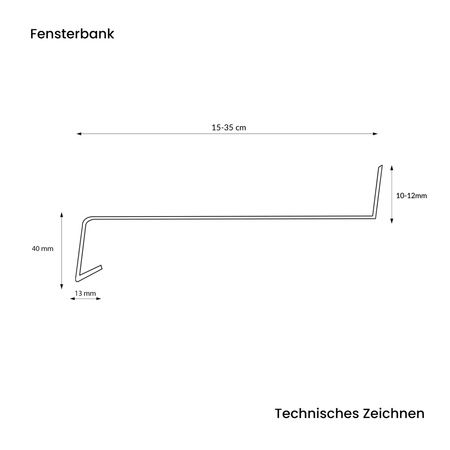 Parapet Zewnętrzny Aluminiowy ALU Brązowy RAL 8019 Szerokość 35cm  z Zaślepkami PCV GRATIS