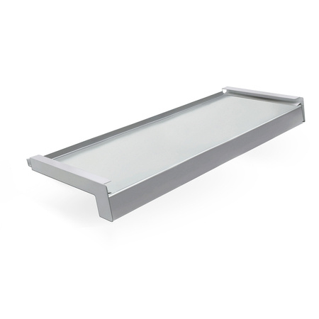 Parapet Zewnętrzny Stalowy Srebny RAL 9006 Szerokość 20cm ZAŚLEPKI ALUMINIUM GRATIS