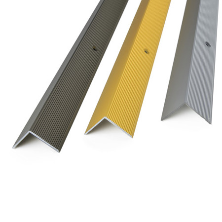 Profil Schodowy Aluminiowy Ryflowany Kątownik SREBRNY 30x30 Wkręcany Na Śruby