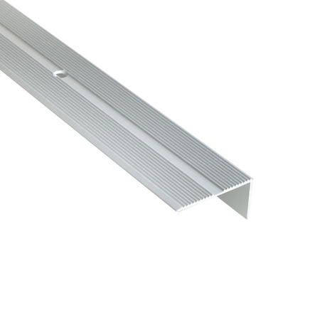 Profil Schodowy Aluminiowy Ryflowany Kątownik SREBRNY 40x20 Wkręcany Na Śruby
