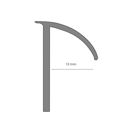 Profil Zewnętrzny 12mm Półokrągły do Glazury Listwa Wykończeniowa do Płytek PCV BIAŁY 2,5m